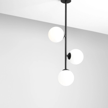 Plafoniera Libra 3 Negru 34 cm 3xE14