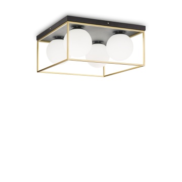 Plafoniera Lingotto Auriu, Negru - 45 cm