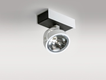 Spot aplicat Max 1 12V Bk/Wh - Alb / Negru