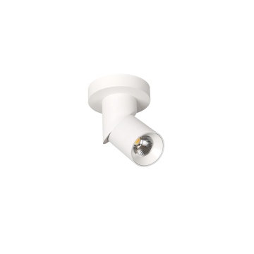 Spot aplicat Santos Exposed Round Led - Alb