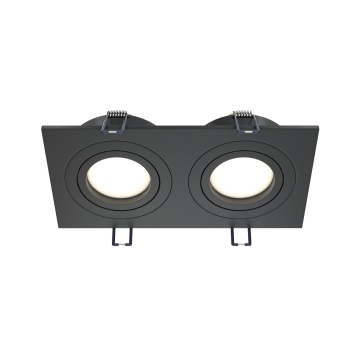 Spot incastrat Atom - 17.5 cm, Negru, GU10