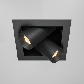 Spot incastrat Magnum - L 11.2 x l 11.2 cm, 3000K, Negru