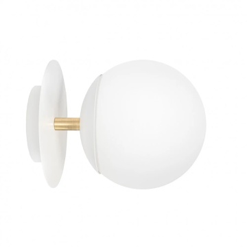 Aplică de perete PLAAT C white with brass, alb / auriu