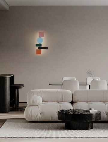 Aplica perete decorativa Margot Orange / Negru / Gri / Blue / Pink / Greem / Alb 37 x 7 x 68 cm