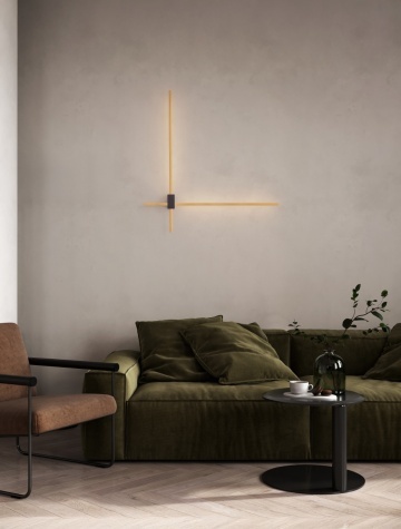 Aplica perete decorativa Peak Auriu 76 x 9,5 x 80 cm