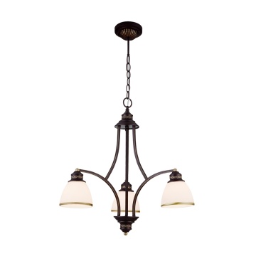 Candelabru 3 lumini Clair - Alb / Maro