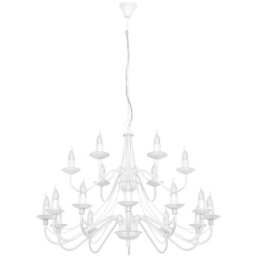Candelabru Róża 85 cm 18xE14 - Alb