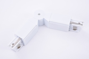 Conector ajustabil Track 3LINE - Alb