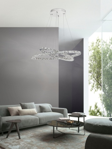 Corp de iluminat suspendat Celine Crom 64 x 44 x 120 cm