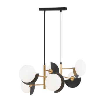 Corp de iluminat suspendat Darcy - Alb / Negru / Bronz