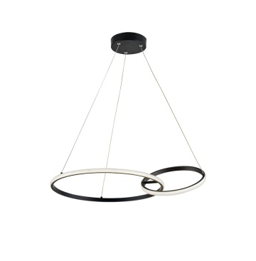 Corp de iluminat suspendat Double - Negru