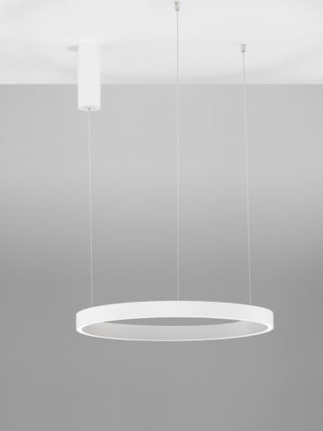 Corp de iluminat suspendat Elowen Alb Ø60 x H 150 cm