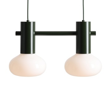 Corp de iluminat suspendat Flo 46 cm 2xE14 - Verde mușchi