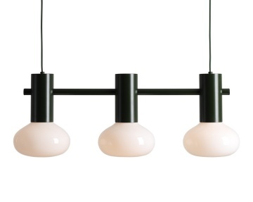 Corp de iluminat suspendat Flo 75 cm 3xE14 - Verde mușchi