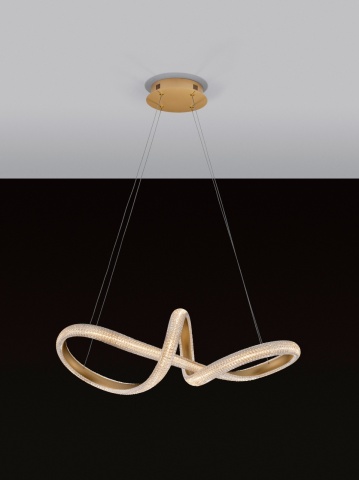 Corp de iluminat suspendat Medora Auriu Ø75,5 x H 120 cm