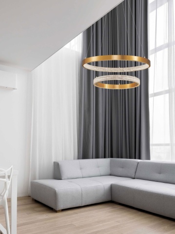 Corp de iluminat suspendat Preston Alama antichizata Ø60 x H 120 cm