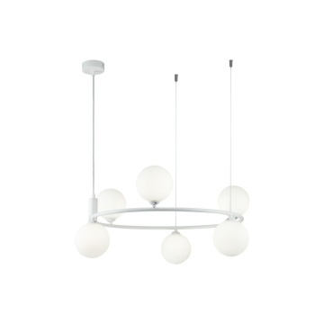 Corp de iluminat suspendat Ring Ø 58 cm G9 - Alb
