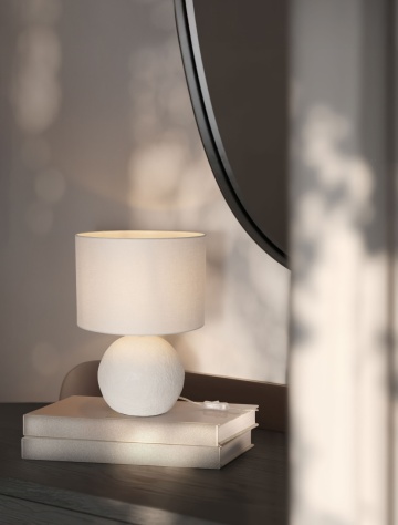 Lampa de masa Ever Alb Ø30 x H 45 cm