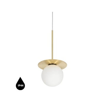 Pendul BORRA B white with brass IP44, auriu