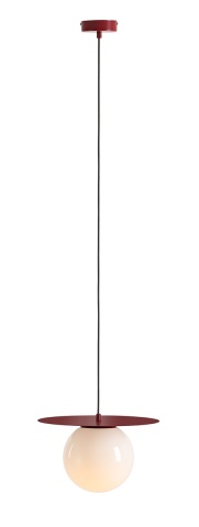 Pendul Loop 34 cm 1xE27 - Roșu vin