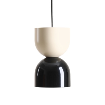Pendul Lui 15 cm 1xE27 - Crem + Negru