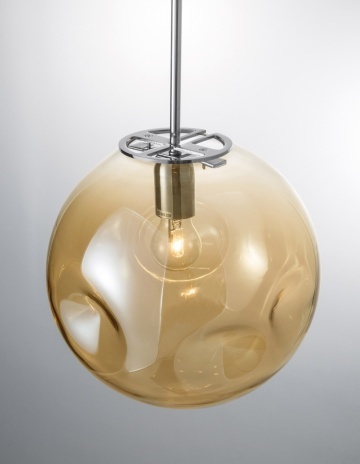 Pendul Mayan Champagne / Crom Ø30 x H 120 cm