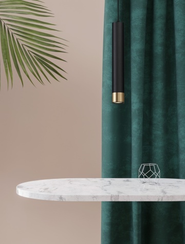 Pendul Picto Negru / Auriu Ø6 x H 200 cm
