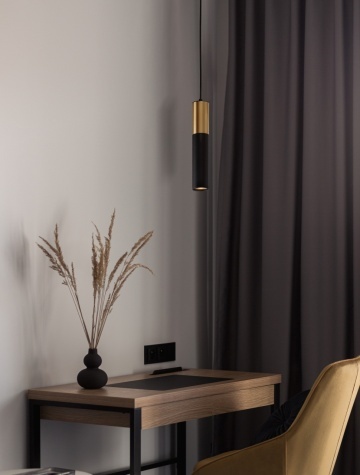 Pendul Pongo Negru / Auriu Ø5,6 x H 180 cm