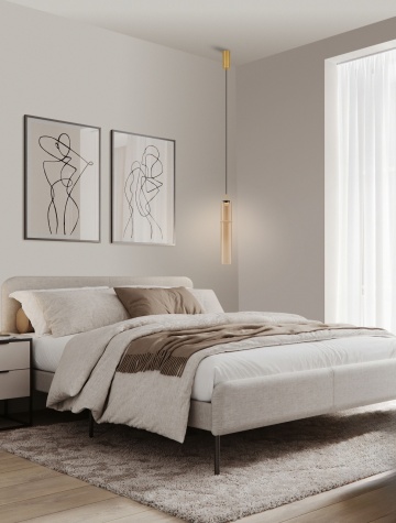 Pendul Sano Auriu periat / Auriu / Cognac Ø9 x H 75-200 cm