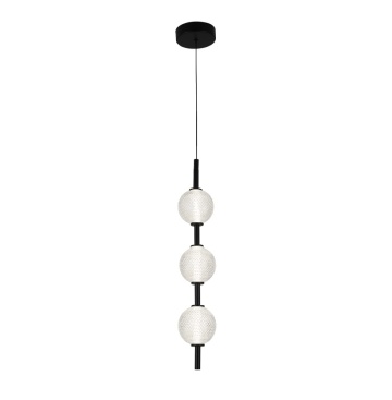 Pendul suspendat Abeona - Negru / Transparent