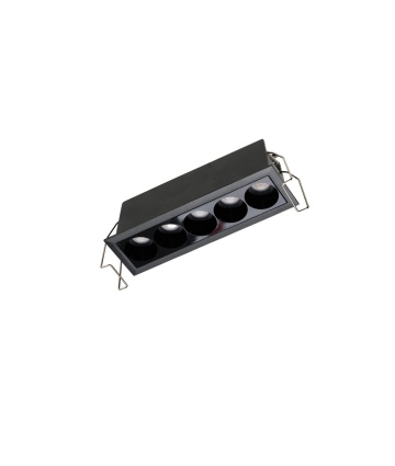 Spot încastrat Tetrix 5 Gips 10W Cct - Negru