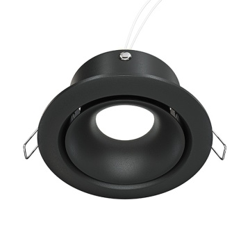Spot incastrat Yin - Ø 9.8 cm, Negru, GU10