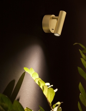 Aplica perete pentru pat Clip Satin Brass 8 x 3,4 x 11 cm