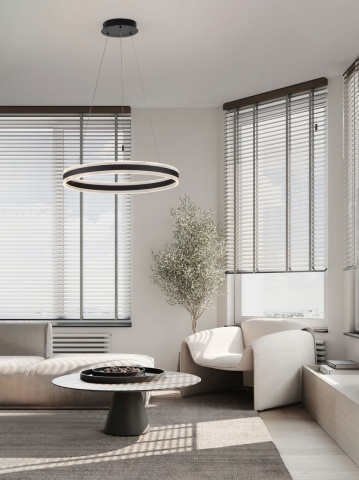 Corp de iluminat suspendat Alaro Negru Ø60 x H 120 cm