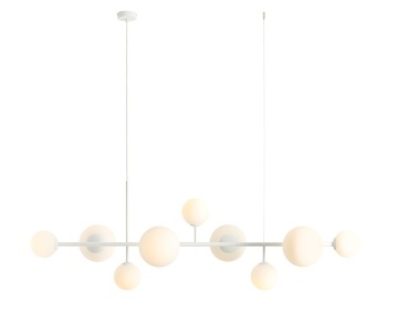 Corp de iluminat suspendat Dione 5xE14 / E27 - Alb