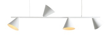 Corp de iluminat suspendat Form 120 cm 4xE27 - Alb