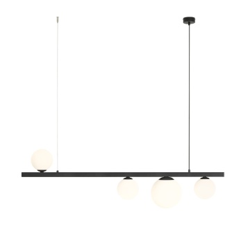 Corp de iluminat suspendat Garda 3xE14 / E27 - Negru