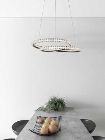 Corp de iluminat suspendat Ginevra Negru Ø48 x H 120 cm