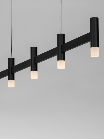 Corp de iluminat suspendat Poetic Negru 150 x 3,5 x 185 cm