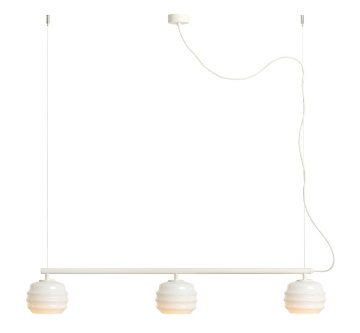 Corp de iluminat suspendat Puff 108 cm 3xE27 - Alb bumbac