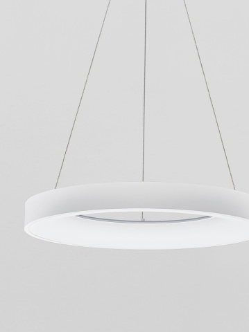 Corp de iluminat suspendat Rando Thin Alb Ø60 x H 120 cm