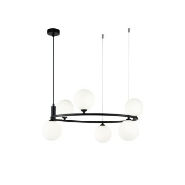 Corp de iluminat suspendat Ring Ø 58 cm G9 - Negru