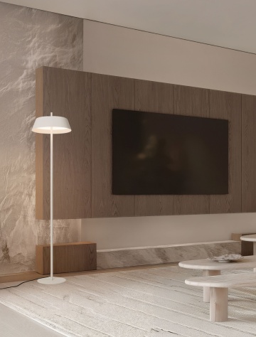 Lampadar Velio Alb Ø35 x H 147 cm