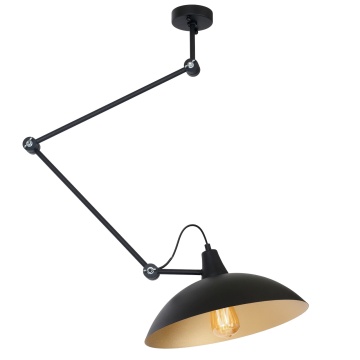 Pendul Melos 50 cm 1xE27 - Negru + Auriu