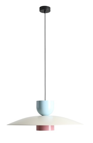 Pendul Nutta 1xE27 - Albastru deschis + Crem