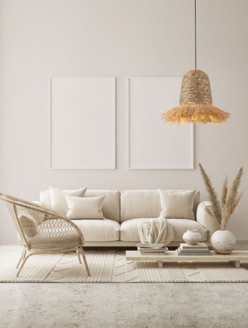 Pendul Sorello Natural / Blue / Negru Ø32 x H 240 cm