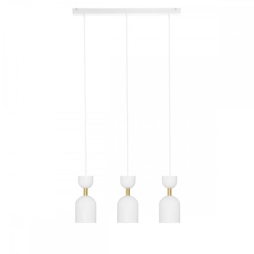Pendul SUPURU 3L white triple brass, alb / auriu