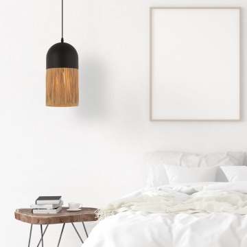 Pendul Trento 1ΧΕ27 - Negru mat, Natural