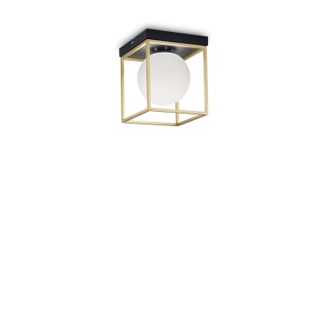 Plafoniera Lingotto Auriu, Negru - 18 cm