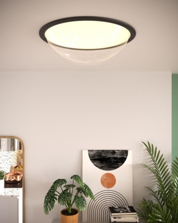 Plafonieră Lotto 48cm alb/negru